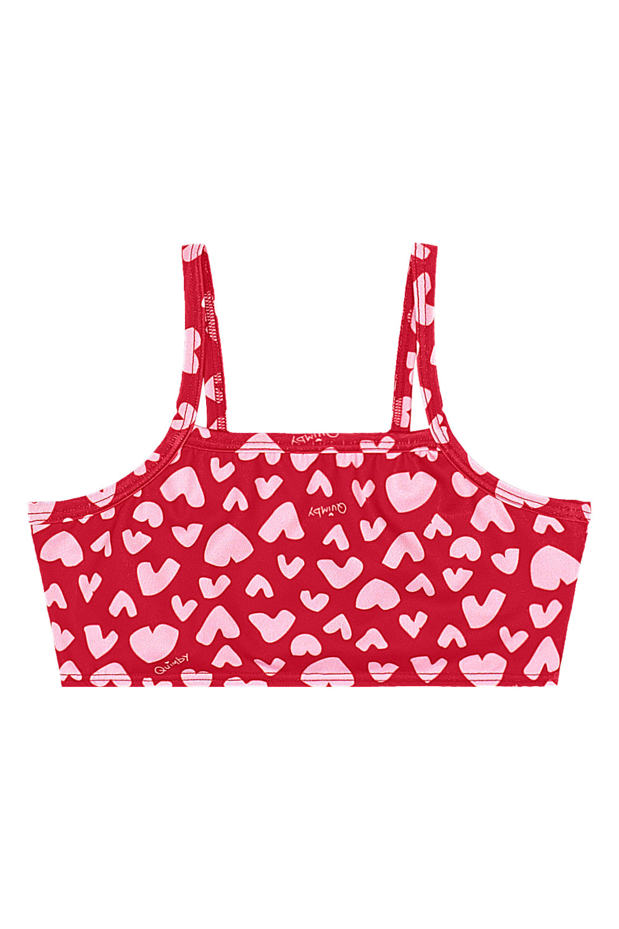 Biquíni Infantil com Calcinha e Top em Malha UV DRY (Vermelho) Quimby - Imagem 44